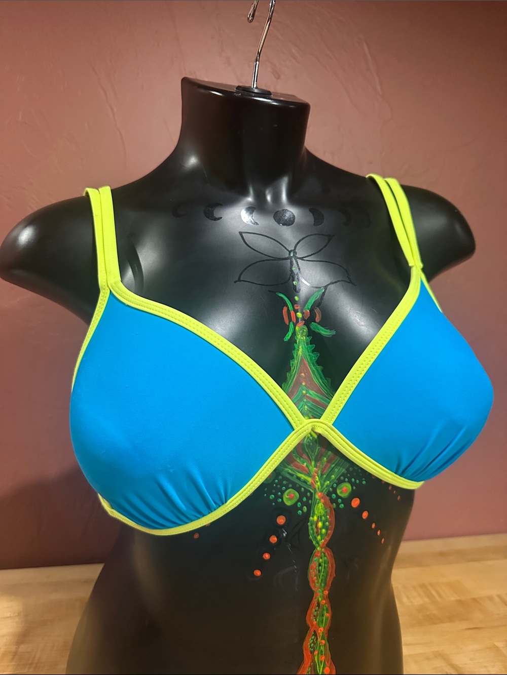 Bikini Top [neon lime/ blue]